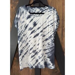 J Jill Fit Back Keyhole Tee Tie Dye L